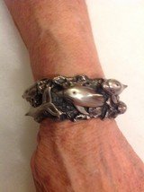Dolphin Sterling casting
bracelet signed and marked sterling (
incredible
) - 4 of 14