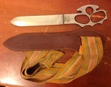Death head presentation Kinfe with original sheath and belt strap MINT Con. - 6 of 12