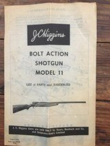 JC Higgins Model 583-1100 Bolt Action 12 gauge shotgun. Purchased new in 1957 - 10 of 10