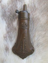 Colts Patent Peacock Powder Flask, Super Fine Condition - 1 of 6