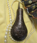 Coat of Arms Powder Flask for Colt 1851 Navy, 1861 Navy, 1860 Army - 2 of 8