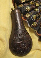Coat of Arms Powder Flask for Colt 1851 Navy, 1861 Navy, 1860 Army - 7 of 8