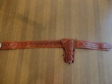 Floral Hand-Carved Belt and Holster (fits 6 Inch Python or similar) with 24 Cartridge Loops, Size 38 - 40 - 9 of 9