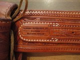 Floral Hand-Carved Belt and Holster (fits 6 Inch Python or similar) with 24 Cartridge Loops, Size 38 - 40 - 4 of 9