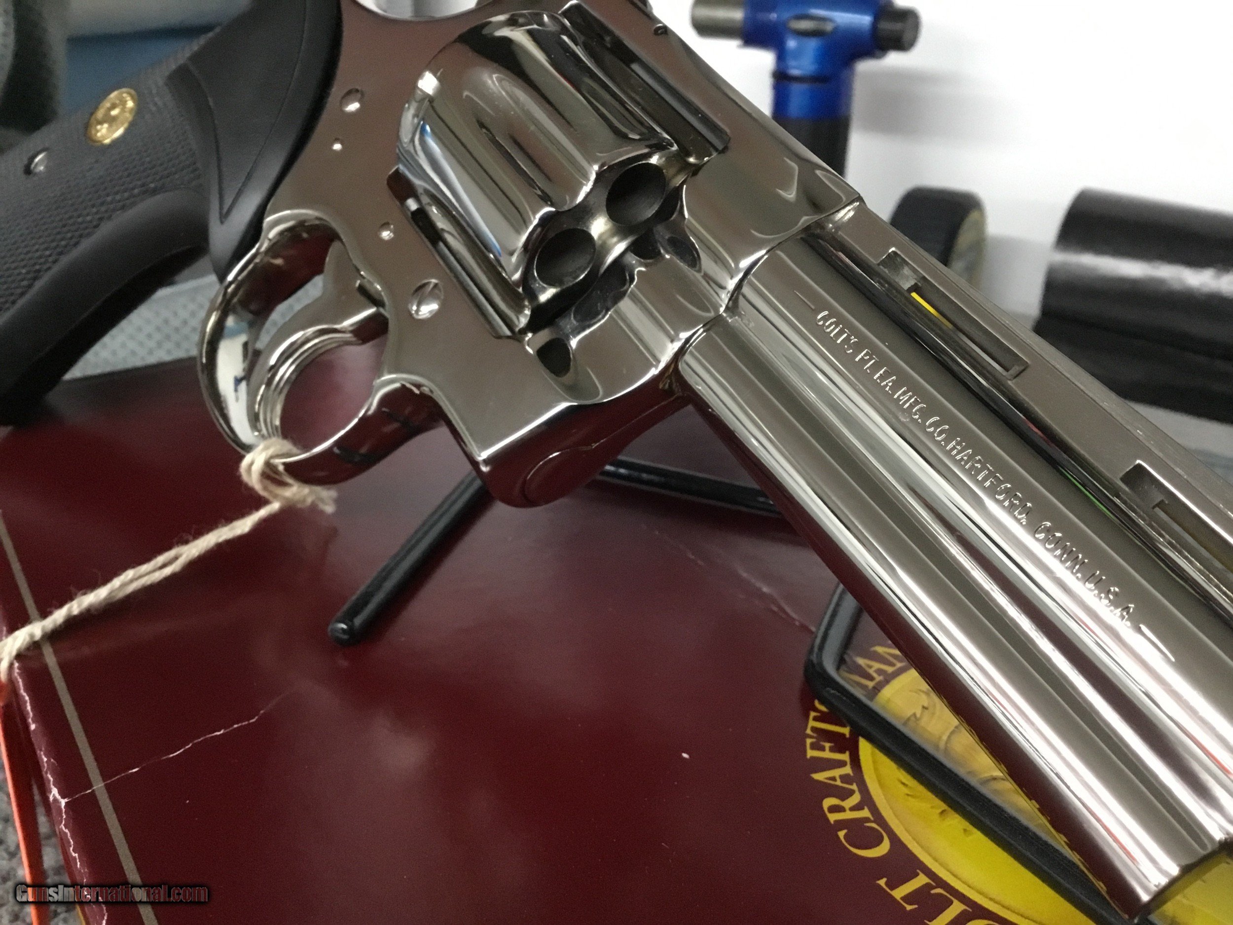 Colt python 4inch nickel new one owner