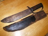 Civil War D Guard & Sheath 16 inches Overall 11 Inch Heavy Blade 1/4 inch Thick - 1 of 9