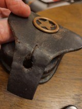 CONFEDERATE CAP BOX WITH APPLIED COPPER STAR.HAS SINGLE BELT LOOP - 3 of 14