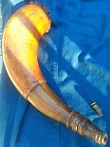 FRENCH & INDIAN WAR DATED 1760 POWDER HORN 18 INCH HORN PHINEAS STEVENS