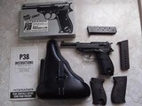 Walther P-38, Coded SVW 45, w/holster, 3 clips and 2 grips; metal and plastic - 4 of 6
