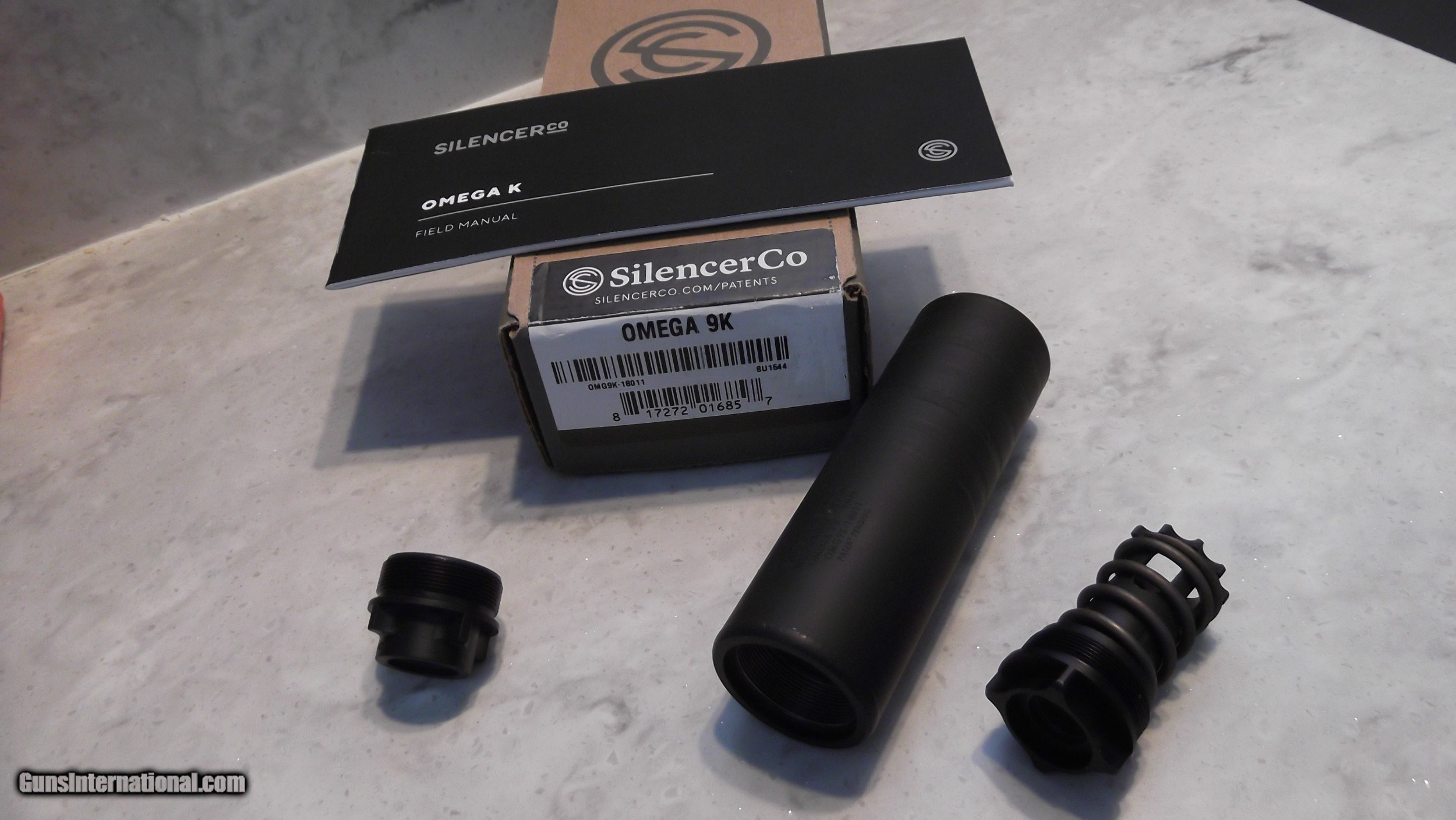 SilencerCo Omega 9K Compact 9mm Pistol Silencer Suppressor w/SilencerCo