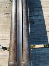 Antique parker brothers double barrel side-by-side 10ga 1884 Hammer 32’’ Damascus - 7 of 10