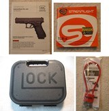 GLOCK 43, 9mm, Gently Used, Robin Egg Blue frame, Streamlight TLR-6, 3 mags, Trijicon site - 9 of 13