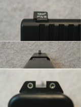 GLOCK 43, 9mm, Gently Used, Robin Egg Blue frame, Streamlight TLR-6, 3 mags, Trijicon site - 6 of 13