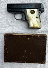 Colt 1908 Pocket hammerless .25 Mfg 1919. near mint with number matching box - 2 of 9
