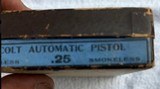 Colt 1908 Pocket hammerless .25 Mfg 1919. near mint with number matching box - 7 of 9