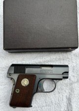 Colt 1908 pocket hammerless .25 Mfg 1940 Absolute Mint condition, wood grip panels - 9 of 9
