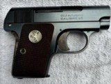 Colt 1908 Pocket Hammerless .25 Mfg 1926. Mint condition, box very good - 2 of 8