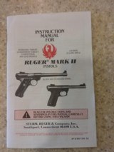 USED RUGER MODEL MARK II 22LONG RIFLE WITH ORIGINAL MANUAL AND SOFT CASE - 9 of 11