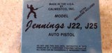 Used Jennings J22 22LR
Original Box Extra Magazine Like New Condition - 8 of 10