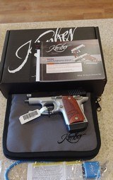 New Kimber Micro 9 Two Tone Black and Silver Rosewood Grip - 1 of 17