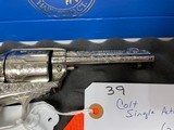 Pair of Colt Single Action Army 357 magnum 4.75" barrel custom engraved by Jerome Harper ivory grips with certification sequential serial numbers - 5 of 25