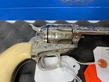 Pair of Colt Single Action Army 357 magnum 4.75" barrel custom engraved by Jerome Harper ivory grips with certification sequential serial numbers - 15 of 25