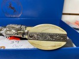 Pair of Colt Single Action Army 357 magnum 4.75" barrel custom engraved by Jerome Harper ivory grips with certification sequential serial numbers - 17 of 25