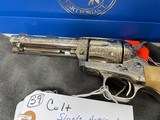 Pair of Colt Single Action Army 357 magnum 4.75" barrel custom engraved by Jerome Harper ivory grips with certification sequential serial numbers - 3 of 25