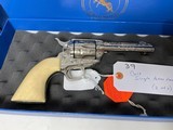 Pair of Colt Single Action Army 357 magnum 4.75" barrel custom engraved by Jerome Harper ivory grips with certification sequential serial numbers - 7 of 25