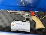 Pair of Colt Single Action Army 357 magnum 4.75" barrel custom engraved by Jerome Harper ivory grips with certification sequential serial numbers - 10 of 25