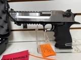 New Magnum Research Desert Eagle stainless 6" barrel lock manual tools gun sock hard plastic case new condition - 1 of 11
