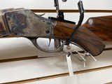 used Ballard 1885 Highwall left hand 27 "38-55 barrel installed and 32" 45-70 govt barrel included peep hole sight mounted no box very good - 18 of 22