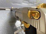 Used Magnum Research Desert Eagle - Golden Accents + 3 Mag + 850 Rounds of 50AE - 9 of 17