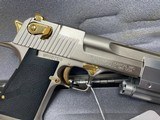 Used Magnum Research Desert Eagle - Golden Accents + 3 Mag + 850 Rounds of 50AE - 17 of 17
