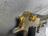 Used Magnum Research Desert Eagle - Golden Accents + 3 Mag + 850 Rounds of 50AE - 6 of 17