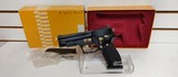 Used Sig P226 9 mm4" barrel2- 15 round mags black with gold accents original boxgood condition - 1 of 19