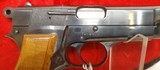 Lightly Used Browning Hi-Power Belgium 9mm 4 1/2" barrel 1 magazine leather soft case good working condition - 14 of 22