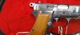 Lightly Used Browning Hi-Power Belgium 9mm 4 1/2" barrel 1 magazine leather soft case good working condition - 12 of 22