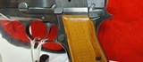 Lightly Used Browning Hi-Power Belgium 9mm 4 1/2" barrel 1 magazine leather soft case good working condition - 2 of 22