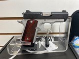New Kimber Micro 9 Two-Tone stainless and black with rose grips3" barrel 1 6 round magazine manual safety lock softcase book new condition - 5 of 11