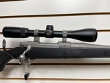 Used Ruger M77 Hawkeye 243 winchester23" barrelnikon buckmaster scope black synthetic stock good condition - 5 of 21