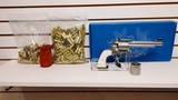 Lightly Used Freedom Arms6" revolver 2 cylinders 50 AE & 500 Wyoming Express cylinder with 450 brass leather pouch very good condition - 11 of 23