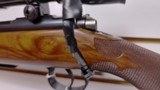 Used BRNO Model 1 Rifle 24" barrel custom made by J Roberts & Sons London custom checkering custom cape buffalo horn grip cap very good condition - 6 of 24