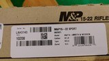 New Smith & Wesson M&P 15-22 Sport 22LR 16" barrel adjustable stock flip up front and rear sights lock manual 1 magazine - 25 of 25