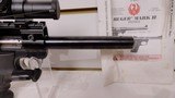 lightly used Ruger MK II 22LR 7" barrel Leupold Gilmore red-dot scope 2 mags custom grips original grips included good condition - 18 of 23