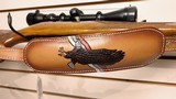 Used Weatherby Mark XXII 22LR 24" barrel tasco scope with covers leather strap good condition - 25 of 25