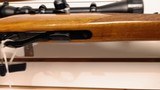 Used Weatherby Mark XXII 22LR 24" barrel tasco scope with covers leather strap good condition - 23 of 25