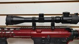 Lightly used Anderson AM15 7.62x39 16" barrel 10 round magadjustable stock 3-9x40 scope electric raspberry color - 8 of 25