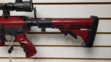 Lightly used Anderson AM15 7.62x39 16" barrel 10 round magadjustable stock 3-9x40 scope electric raspberry color - 2 of 25
