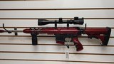 Lightly used Anderson AM15 7.62x39 16" barrel 10 round magadjustable stock 3-9x40 scope electric raspberry color - 4 of 25
